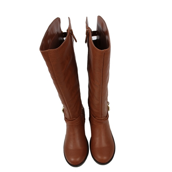 GIRLS Cognac Buckle Knee High Riding Boot - Picture 5 of 6